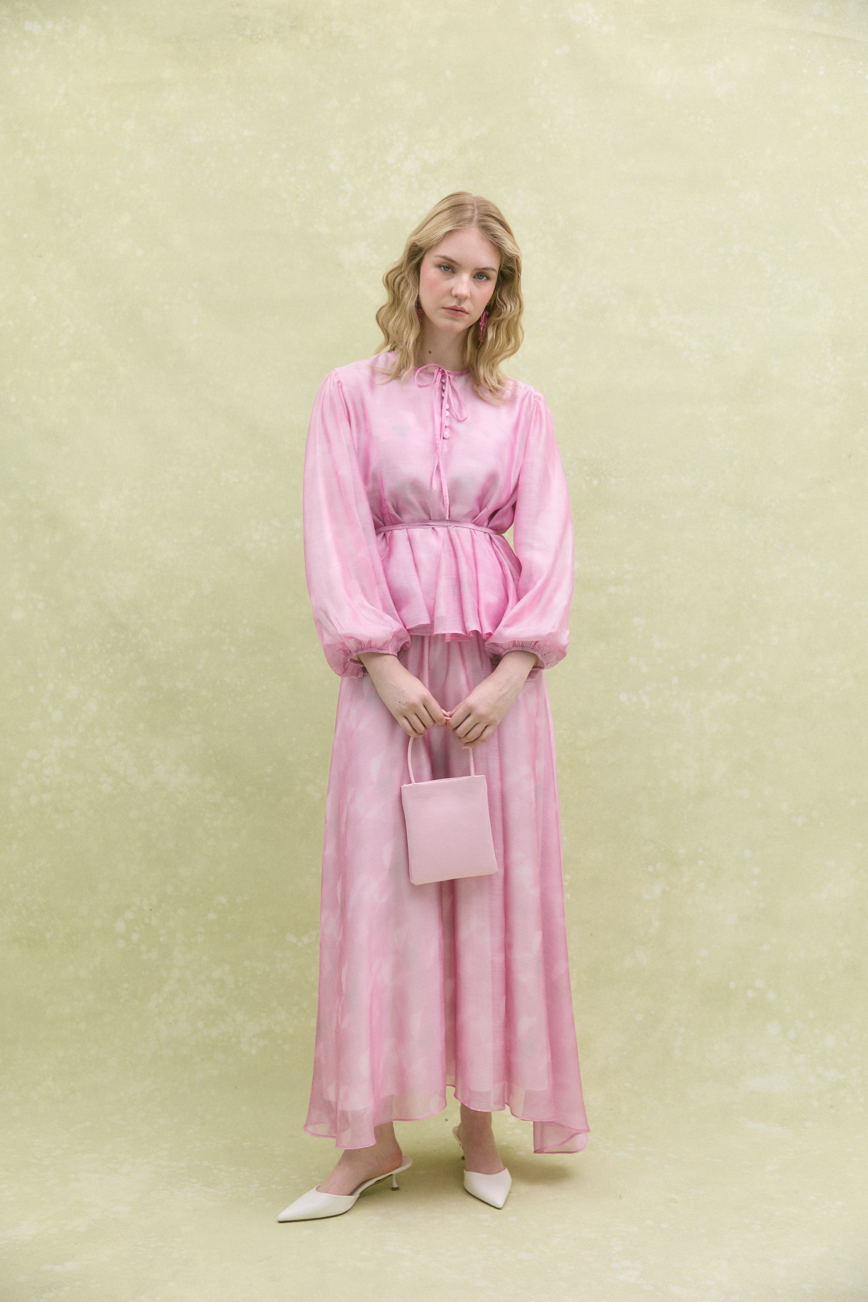Spring Tül Tencel Etekli Takım Soft Pembe