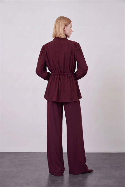 Adore Broşlu Pantolonlu Takım Mürdüm