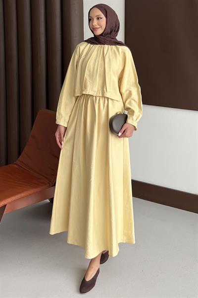 Bomberlı Etekli Takım Butter Yellow