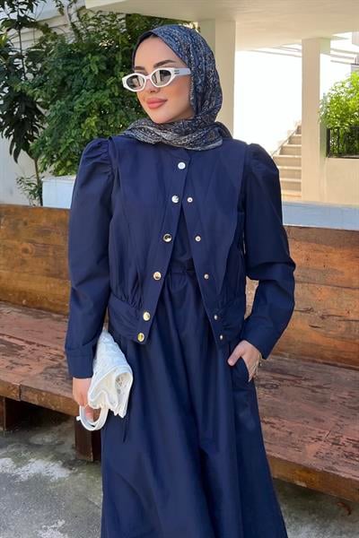 Jileli Bomber Takım Elbise Lacivert