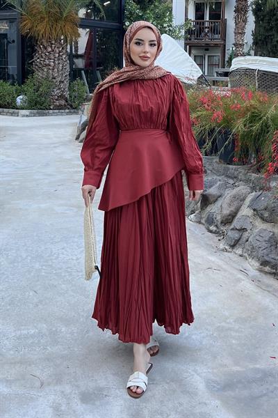 Layere Elbise Mercan