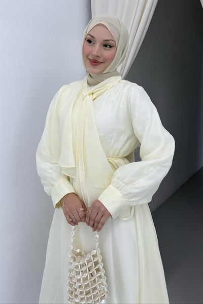 Lumira Tensel Elbise Butter Yellow