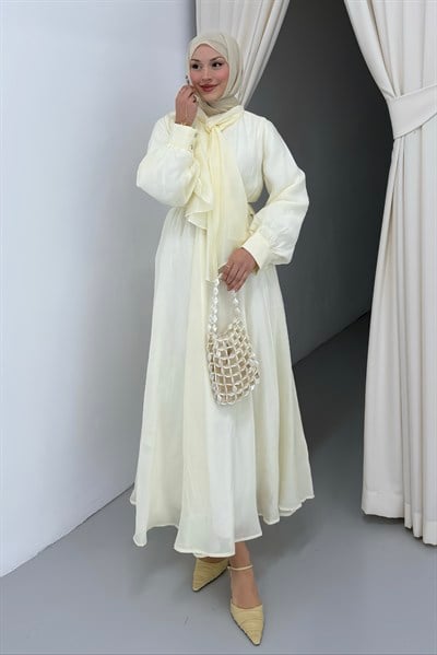 Lumira Tensel Elbise Butter Yellow