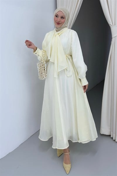 Lumira Tensel Elbise Butter Yellow
