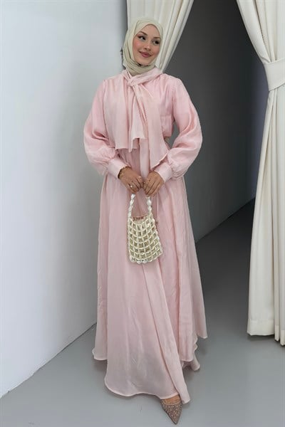 Lumira Tensel Elbise Toz Pembe