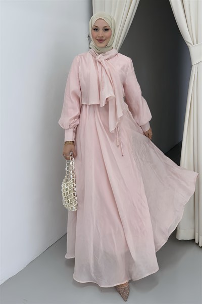Lumira Tensel Elbise Toz Pembe