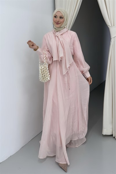 Lumira Tensel Elbise Toz Pembe
