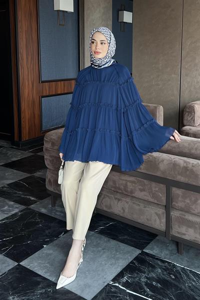 Naarin Bluz Lacivert