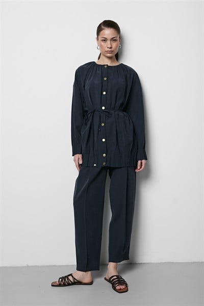 Oversize Modal Takım Lacivert