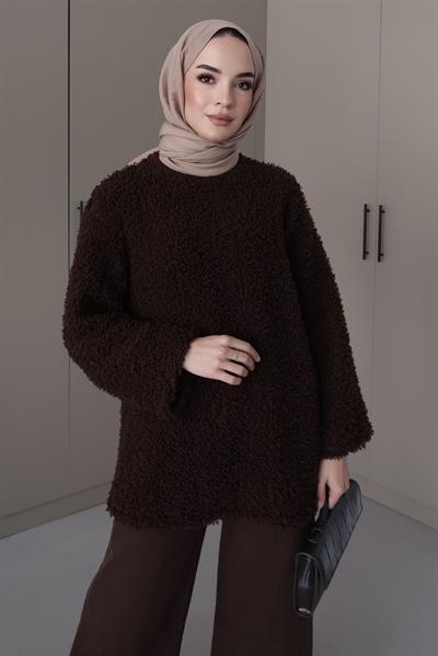 Peluş Kazak Kahve