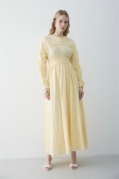 Müslin Elbise Butter Yellow 