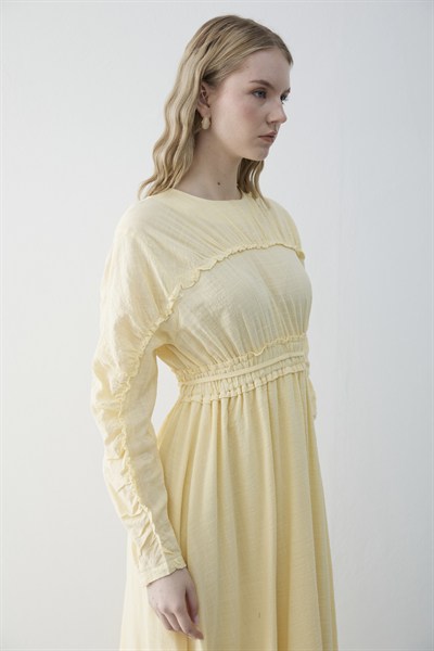 Müslin Elbise Butter Yellow 