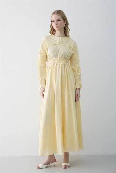 Müslin Elbise Butter Yellow 
