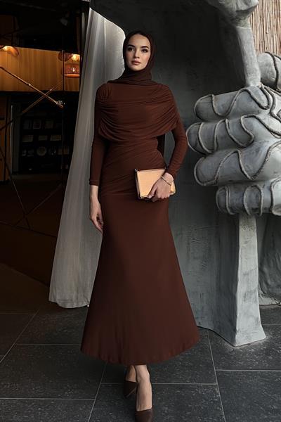 Serenad Elbise Kahverengi