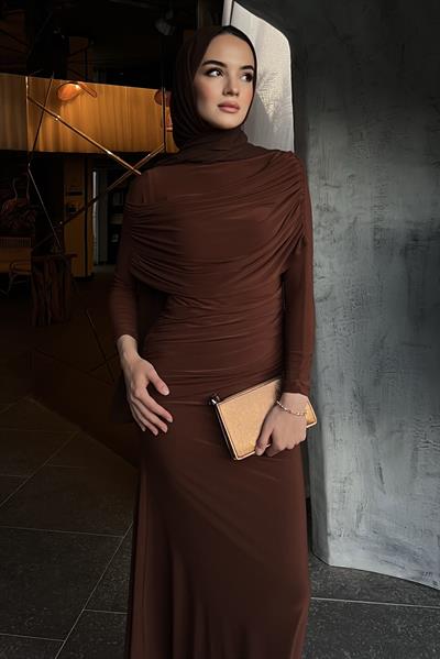 Serenad Elbise Kahverengi