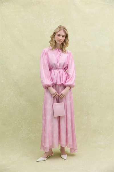 Spring Tül Tencel Etekli Takım Soft Pembe