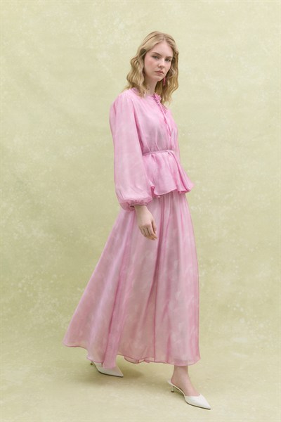 Spring Tül Tencel Etekli Takım Soft Pembe