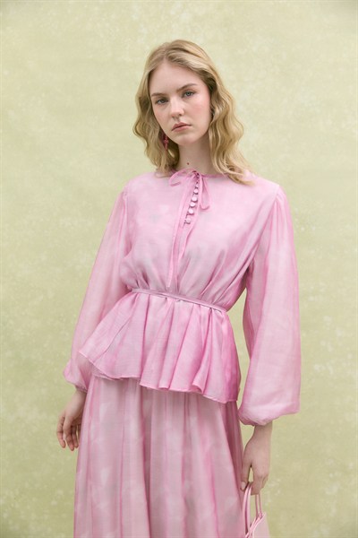 Spring Tül Tencel Etekli Takım Soft Pembe