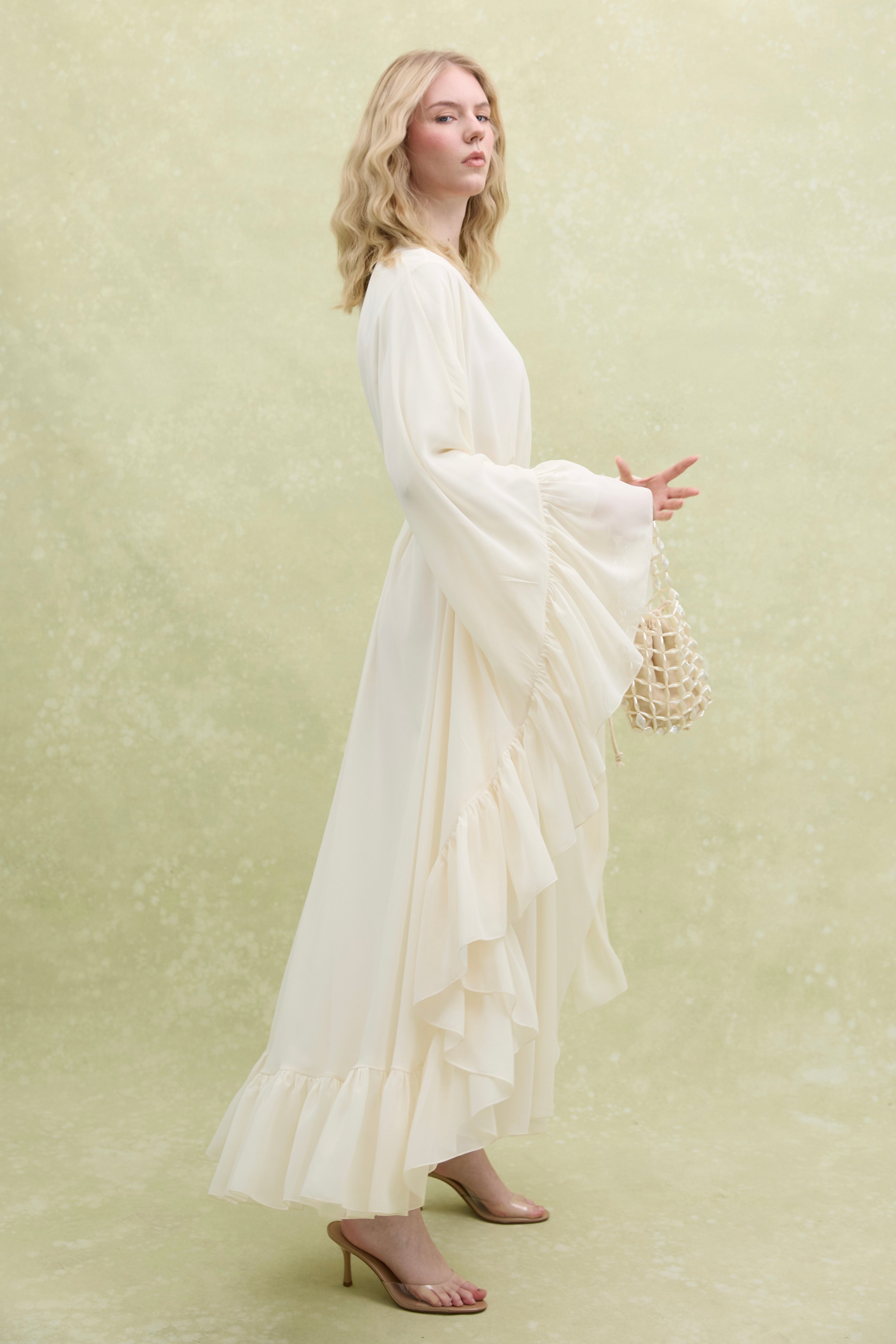 Fırfırlı Şifon Abaya
