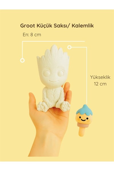 Groot Küçük Saksı / Kalemlik – El Yapımı Dekoratif Figür