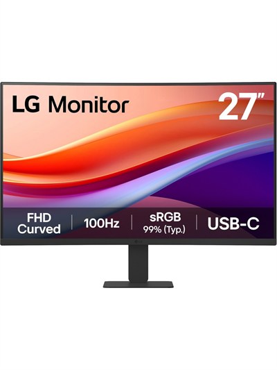 27 LG 27U421A-B VA 5MS 100HZ USB-C HDMI FHD 1920X1080 CURVED VESA SIYAH