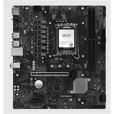 MSI PRO B860M-E DDR5 9066MHZ 1XHDMI 1XDP 2XM.2 USB MATX 1851P(INTEL ULTRA PROCESSORS SERIES 2)