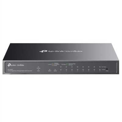 TP-LINK OMADA ES210GMP 8 PORT GIGABIT POE + 2 PORT RJ45/1 PORT SFP COMBO CLOUD YÖNETİLEBİLİR 123W METAL KASA SWITCH