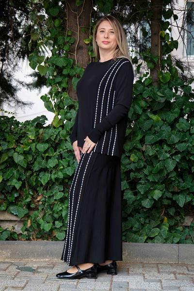 Missa - Rayon Soğuk İp Şerit Takım Siyah