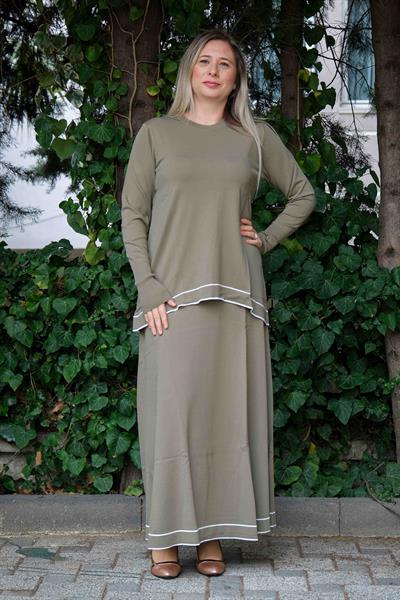 Missa - Rayon Soğuk İp Vale Takım Koyu Haki