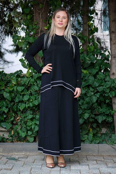 Missa - Rayon Soğuk İp Vale Takım Siyah
