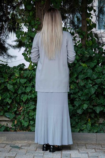 Missa - Triko Rayon Soğuk İplik Asmin Takım Gri