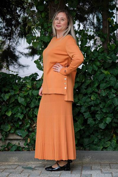 Missa - Triko Rayon Soğuk İplik Asmin Takım Portakal