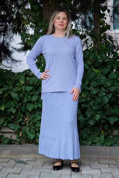 Missa - Triko Rayon Soğuk İplik Asmin Takım Lila