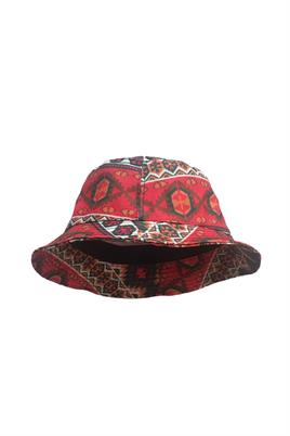 Etnik Desen Kadın Bucket Şapka