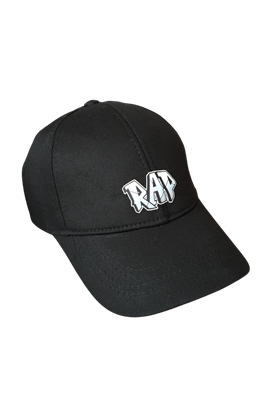 Rap Baskılı Siyah Şapka Kep