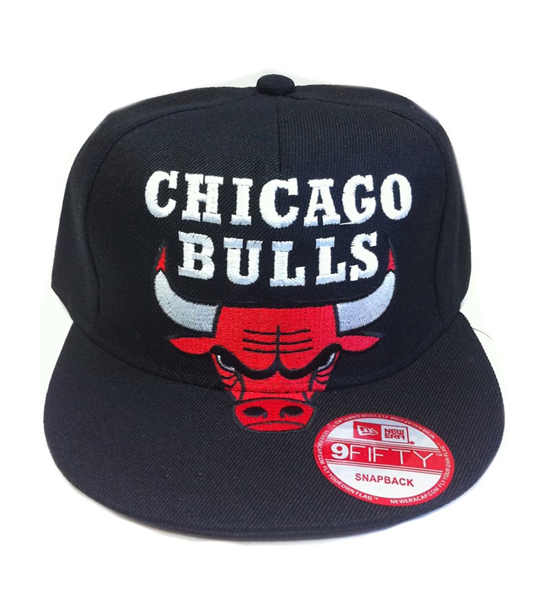 Erkek Hip Hop Snapback Cap Şapka Siyah Chicago Bulls