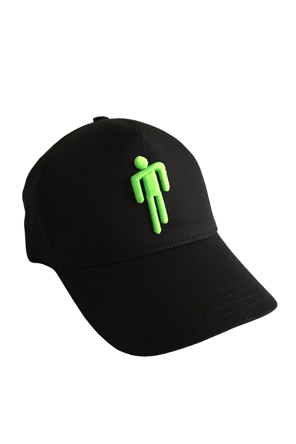Billie Eilish Neon Yeşil Nakış Siyah Şapka