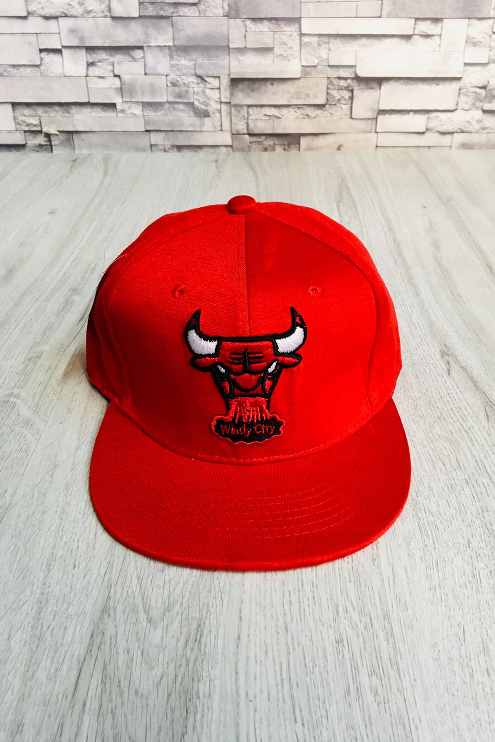 Erkek Boğa Logolu Hip Hop Cap Spor Şapka Kırmızı