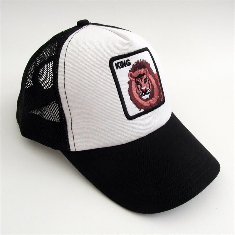Erkek Fileli Beyaz Aslan Logolu Kep Şapka