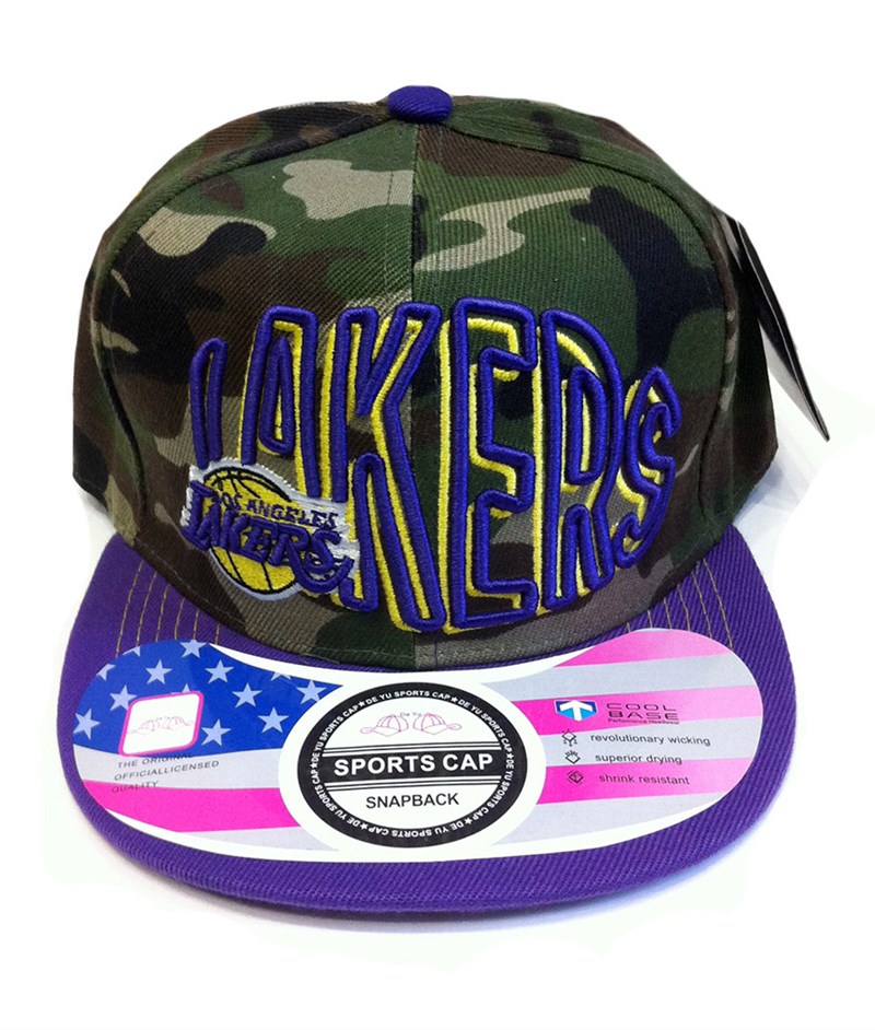 Erkek Hip Hop Snapback Cap Şapka Kamuflaj Lakers