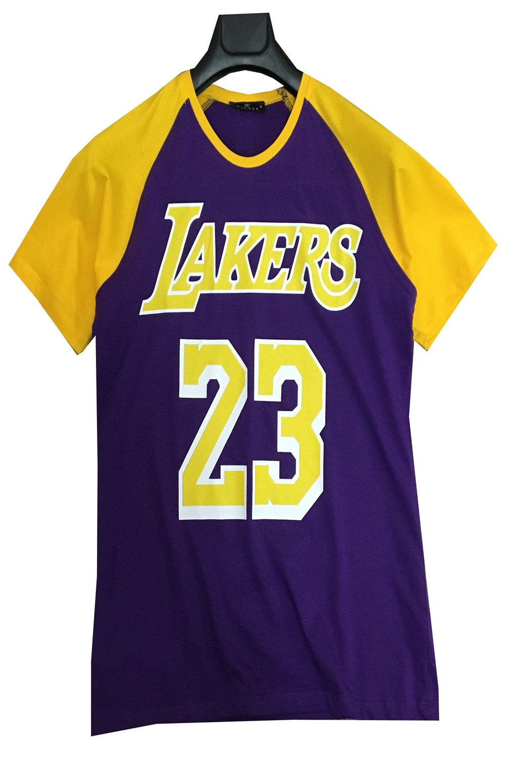 Lakers Sarı Reglan Kol Erkek Mor Tişört