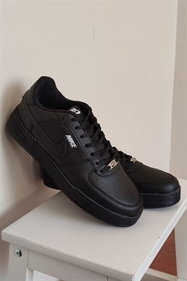 Yeni Sezon Air Model Erkek Deri Siyah Spor Ayakkabı Sneakers