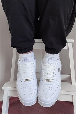 Yeni Sezon İthal Erkek Beyaz Spor Ayakkabı Sneakers