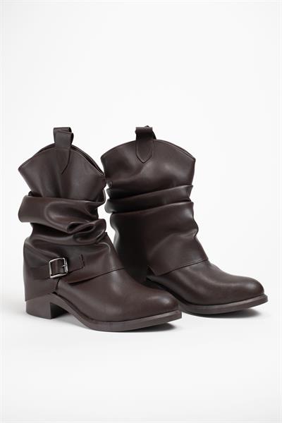 MunshoeDüz BotDusty Kadın Körüklü Topuklu Bot