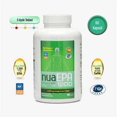 Nua EPA 1200 Omega-3 İçeren Gıda Takviyesi 90 Kapsül