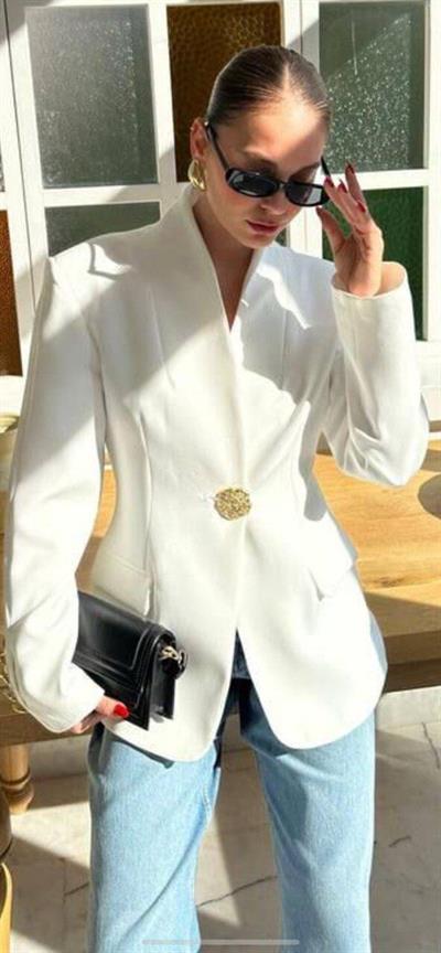 Gold Düğme Detay Ceket