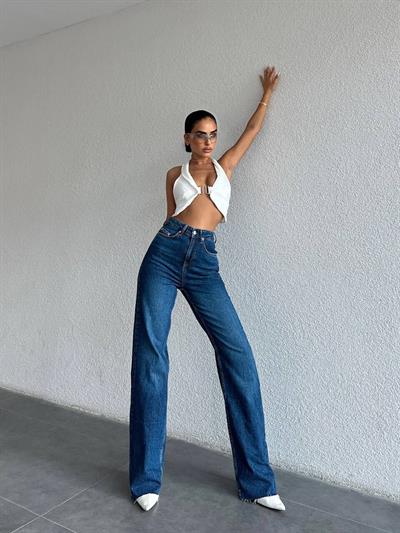 Yüksel Bel Geniş Paça Jean