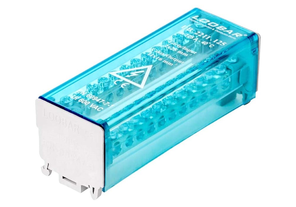 2 KUTUP - 13 DELİKLİ - 125A DAĞITICI (2x25mm² + 11x16mm² + 5x10mm²)