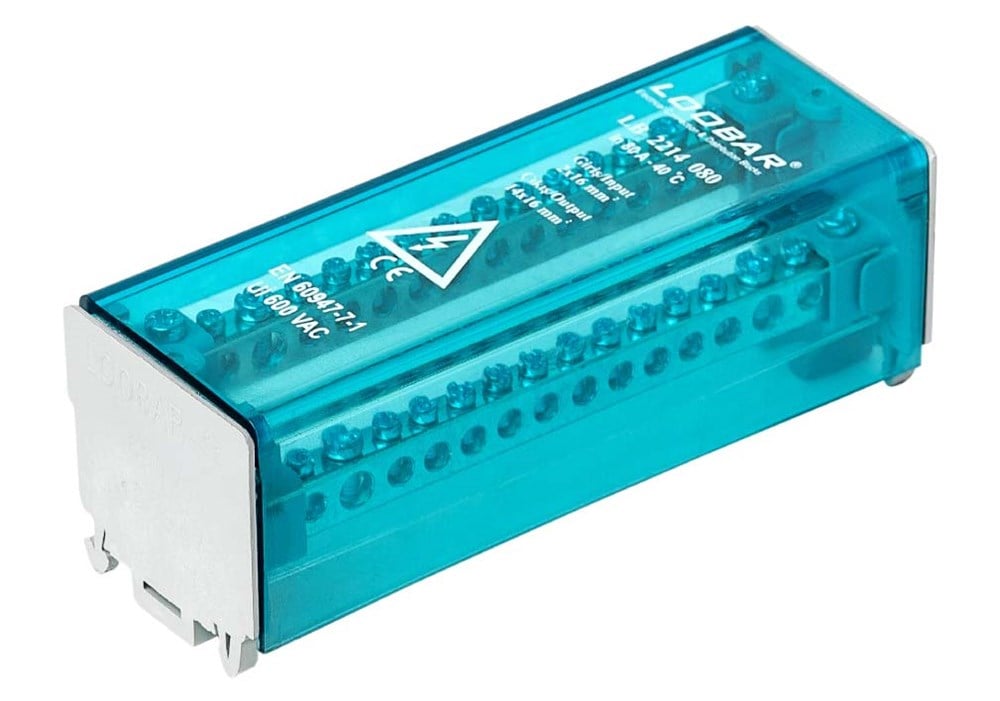 2 KUTUP - 16 DELİKLİ - 80A DAĞITICI  (2x16mm² + 14x10mm²)