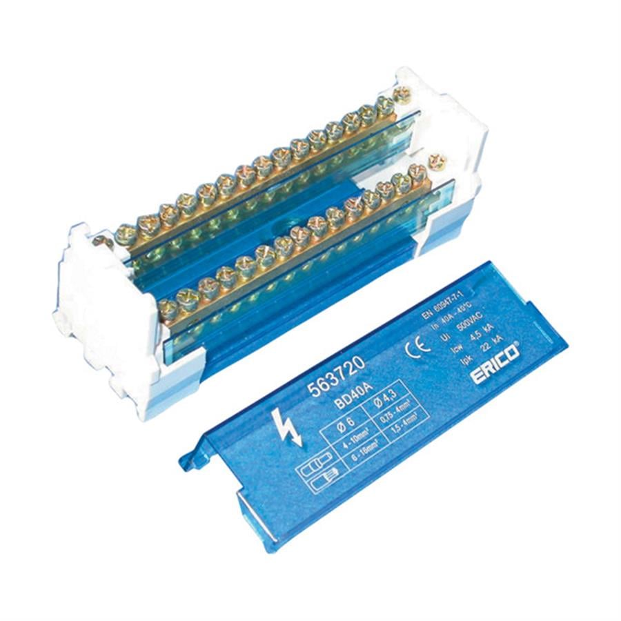 2 KUTUP - 17 DELIKLI - 40A DAGITICI (2x16 mm²+ 15x4mm²)